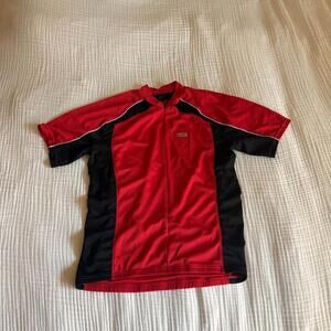 Louis Garneau Shirt Mistral Cycling‎ Jersey 2 Women's Size XL Biking Red Black